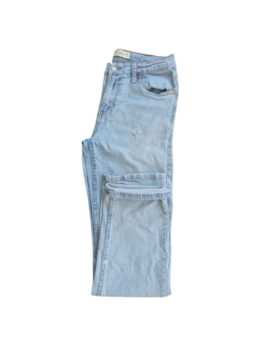 Levis Womens 18R 502 Regular Taper Light Wash Blue Denim Jeans Stretch 28x29.5